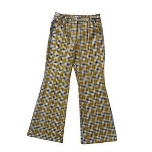 Urban Outfitters High Waisted Wide Leg Plaid Pants